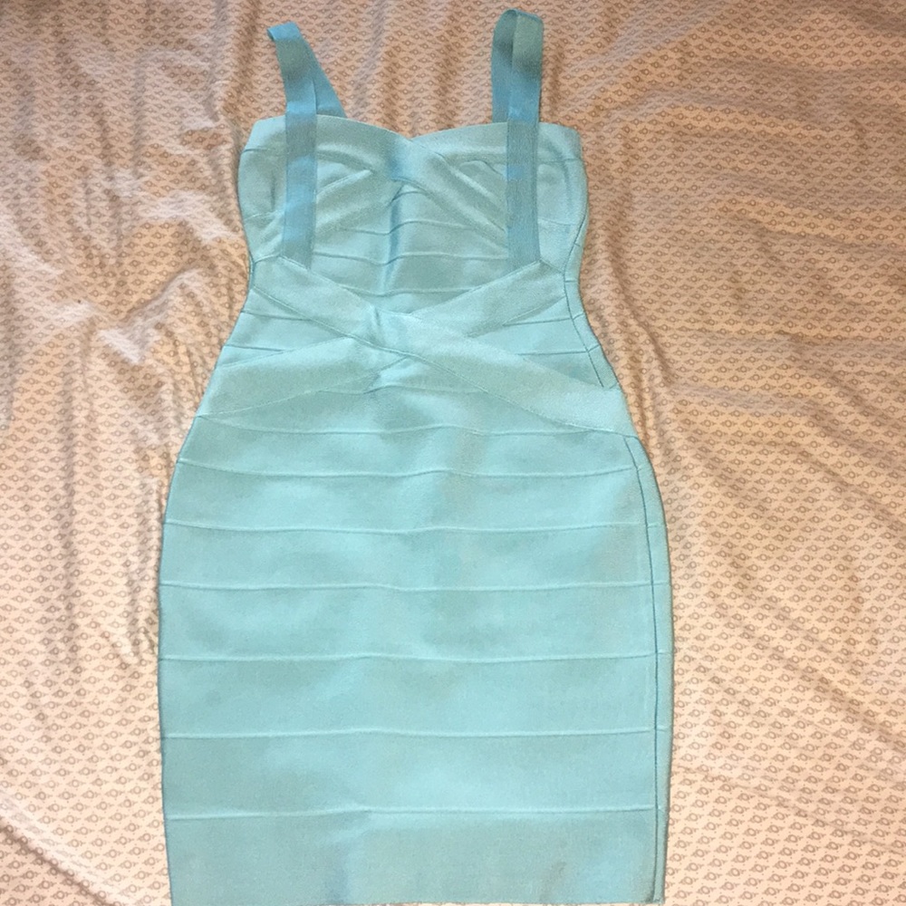 blue party dress